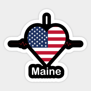 I love maine Sticker